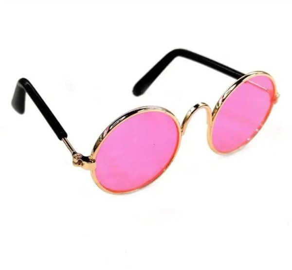 Pink Tinted Glasses 3" Wide