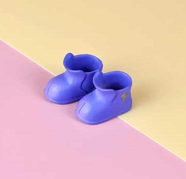 Purple Ankle Rubber Rain Shoes 23mm