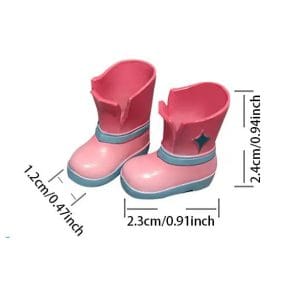 Pink and Blue Rubber Rain Boots 23mm
