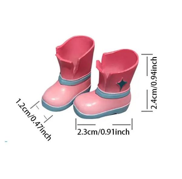Pink and Blue Rubber Rain Boots 23mm - Image 2
