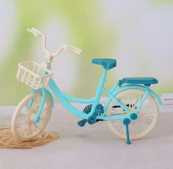 Blue Cruiser Bike with Basket 7" Long