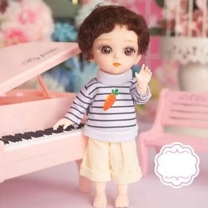 Carrot Turtleneck and Cream Pants Outfit (4″ Long)