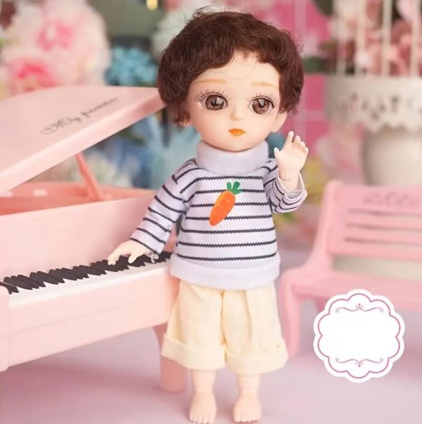 Carrot Turtleneck and Cream Pants Outfit (4" Long)