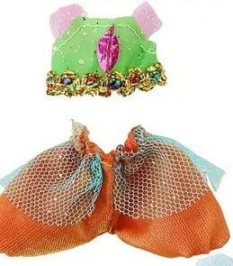 Green and Orange Genie Outfit for 4″ Dolls