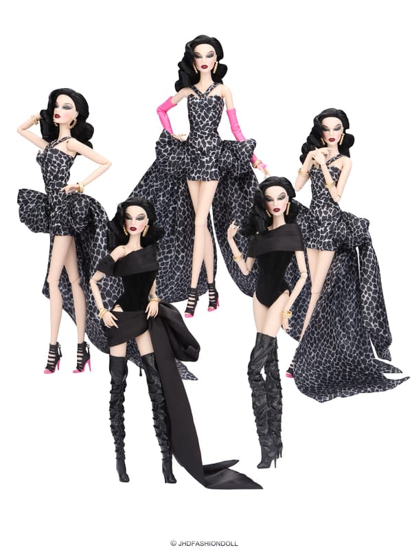 JHD FashionDoll 5th Anniversary Fashion Runway Gift Set ANIMAL PRINT OUTFIT ONLY