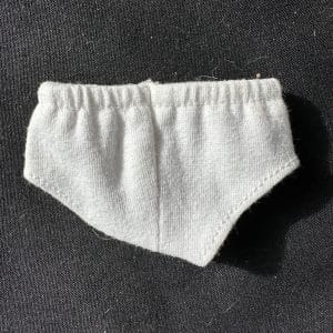 Medium White Panties 4″ waist