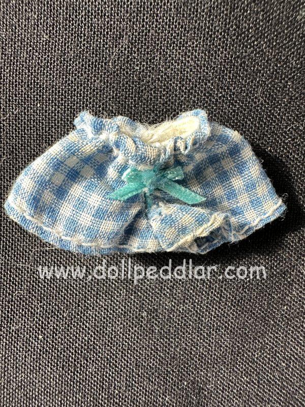 Tiny Blue Checkered Panties with Bow 1" waist