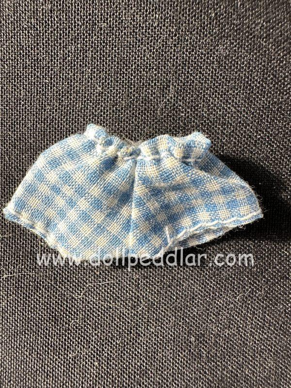 Tiny Blue Checkered Panties with Bow 1" waist - Image 2