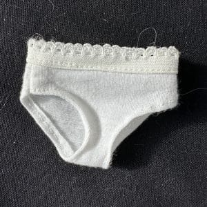 Medium White Panties 4″ waist