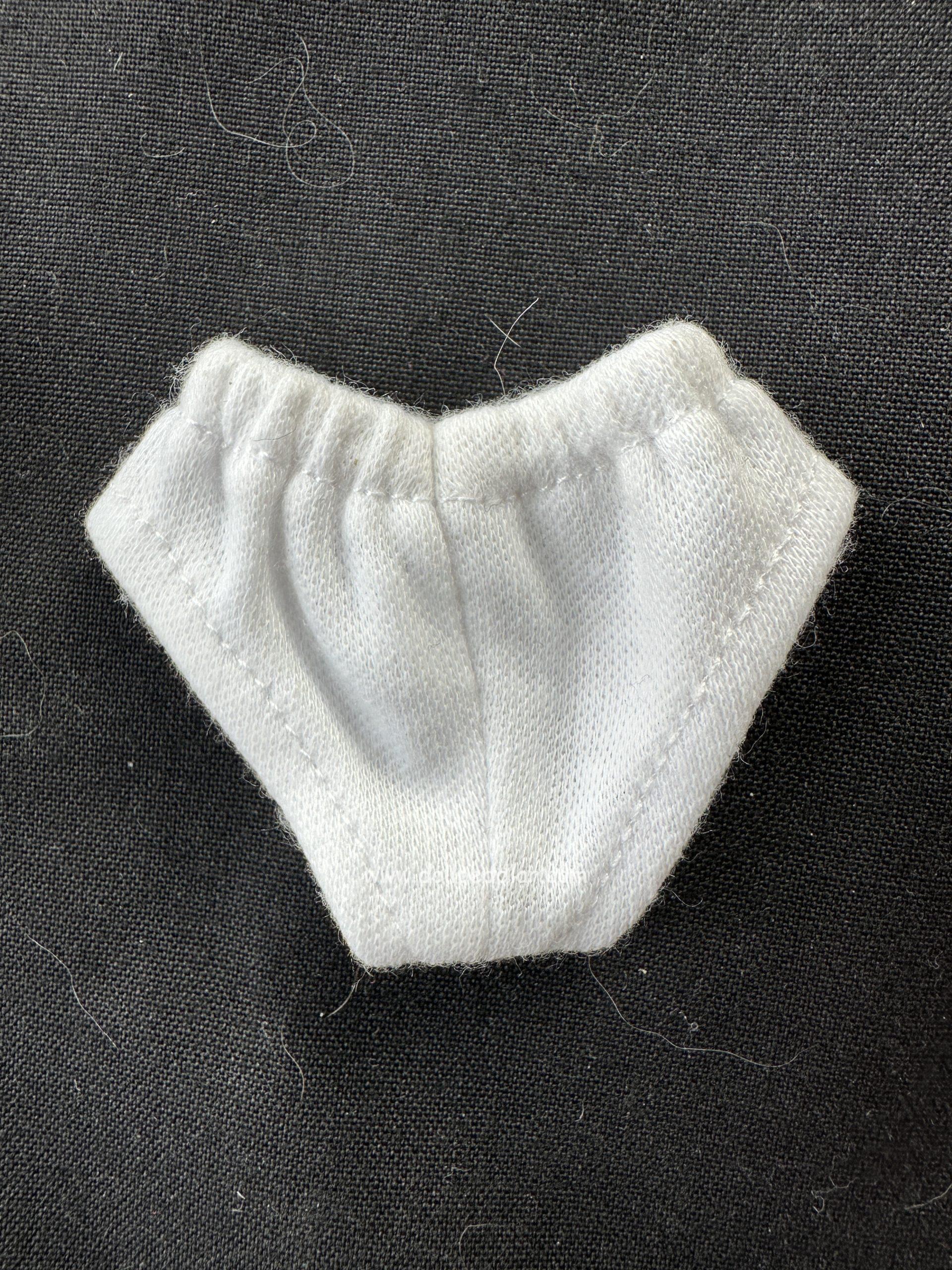 White Cotton Panties Small 3" waist - Image 2