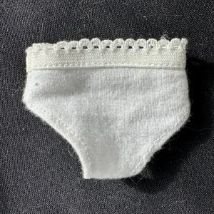 Medium White Panties 4″ waist