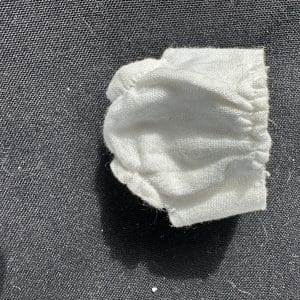 Tiny White Diaper 3″ waist