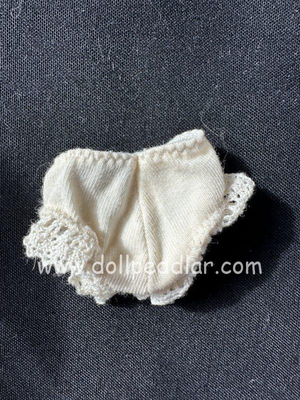Small Ivory Cotton Underwear 3" waist with Lace Edges - Image 2