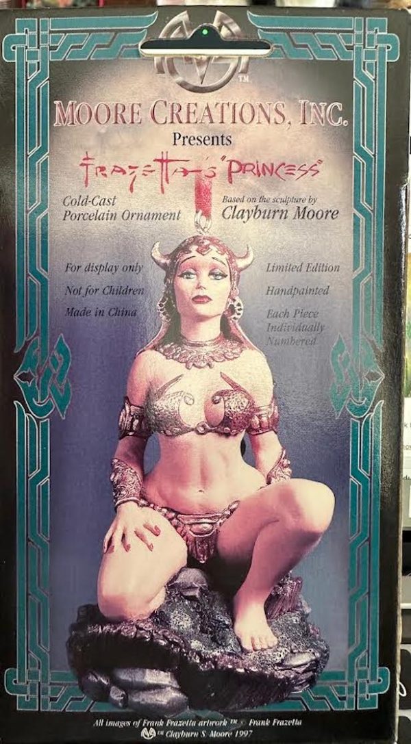 Frazetta's Princess  by Clayburn Moore ORNAMENT ONLY  - Moore Creations  Never Opened Box Retired