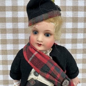 Antique AM 390 Painted Bisque Dressed Doll