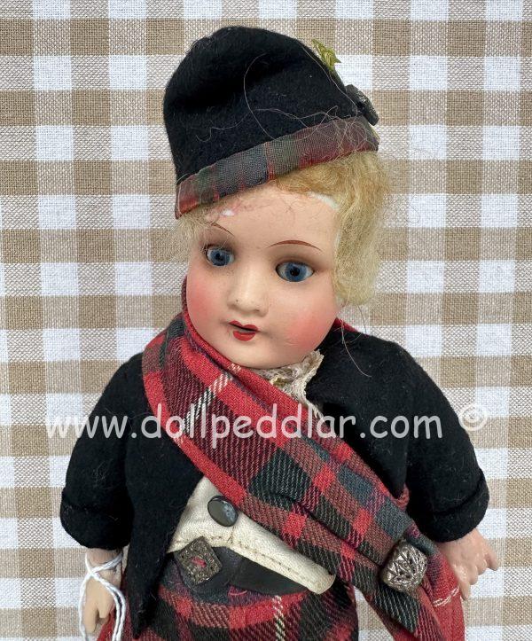 Antique AM 390 Painted Bisque Dressed Doll