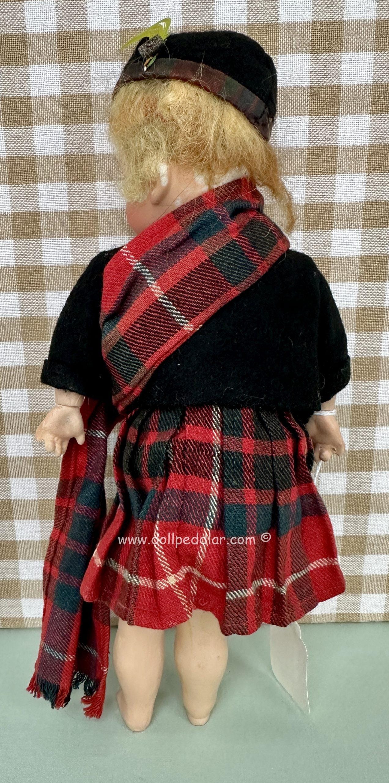 Antique AM 390 Painted Bisque Dressed Doll - Image 3