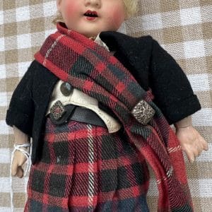 Antique AM 390 Painted Bisque Dressed Doll