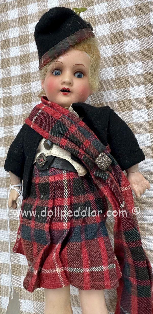 Antique AM 390 Painted Bisque Dressed Doll - Image 2