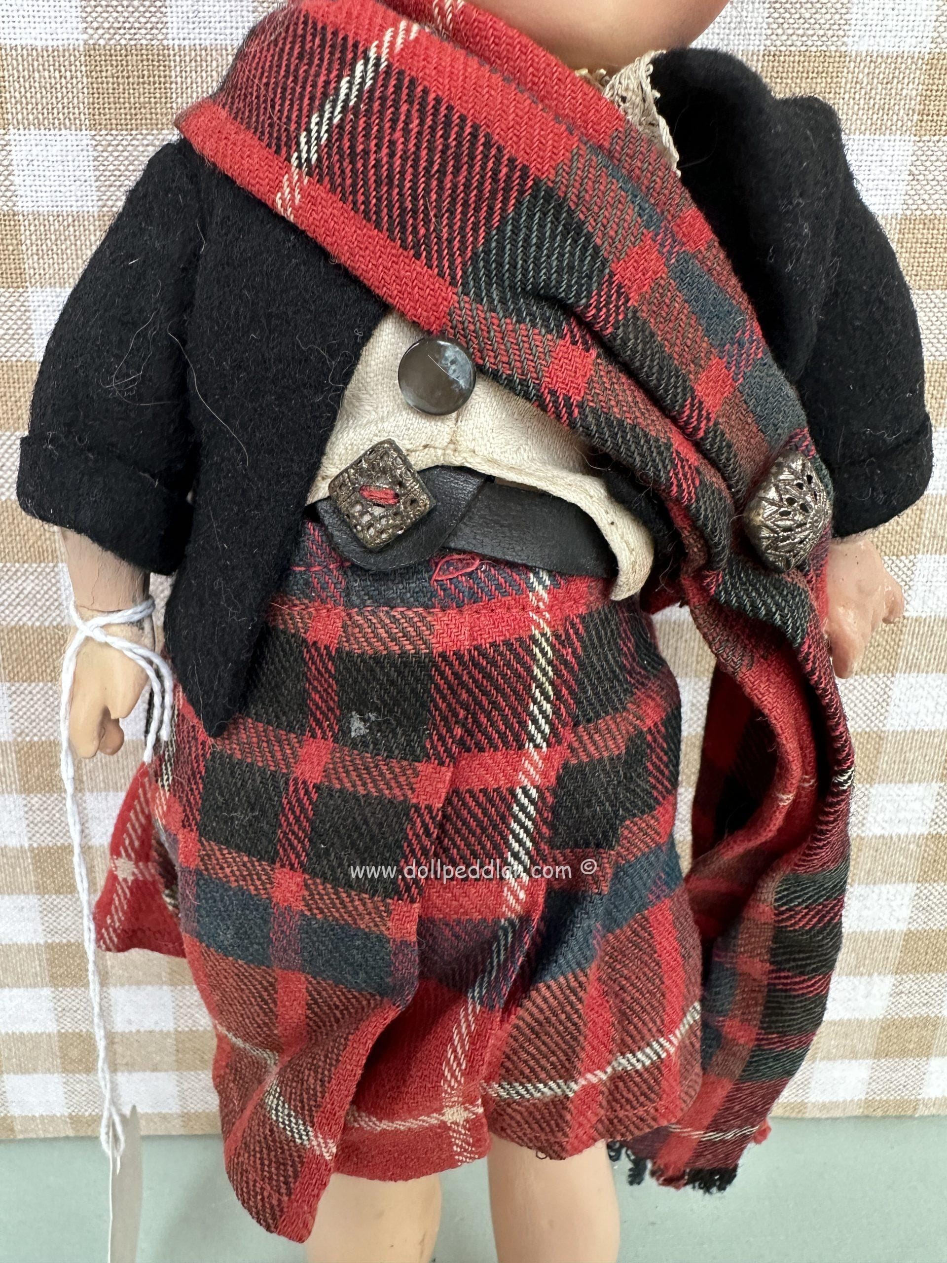 Antique AM 390 Painted Bisque Dressed Doll - Image 4