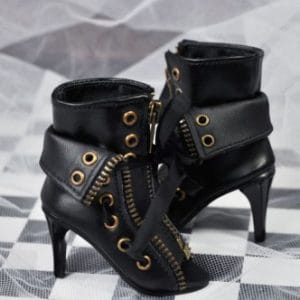 GS-20 Cristy Stone Steampunk Black Open Toe Booties (SD17 Girl)