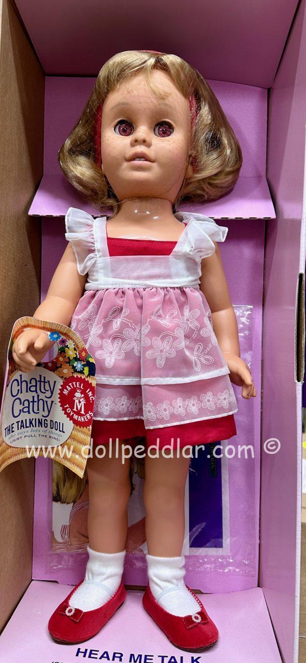 Mattel Reproduction Chatty Cathy Red Dress 20" NRFB - Image 2