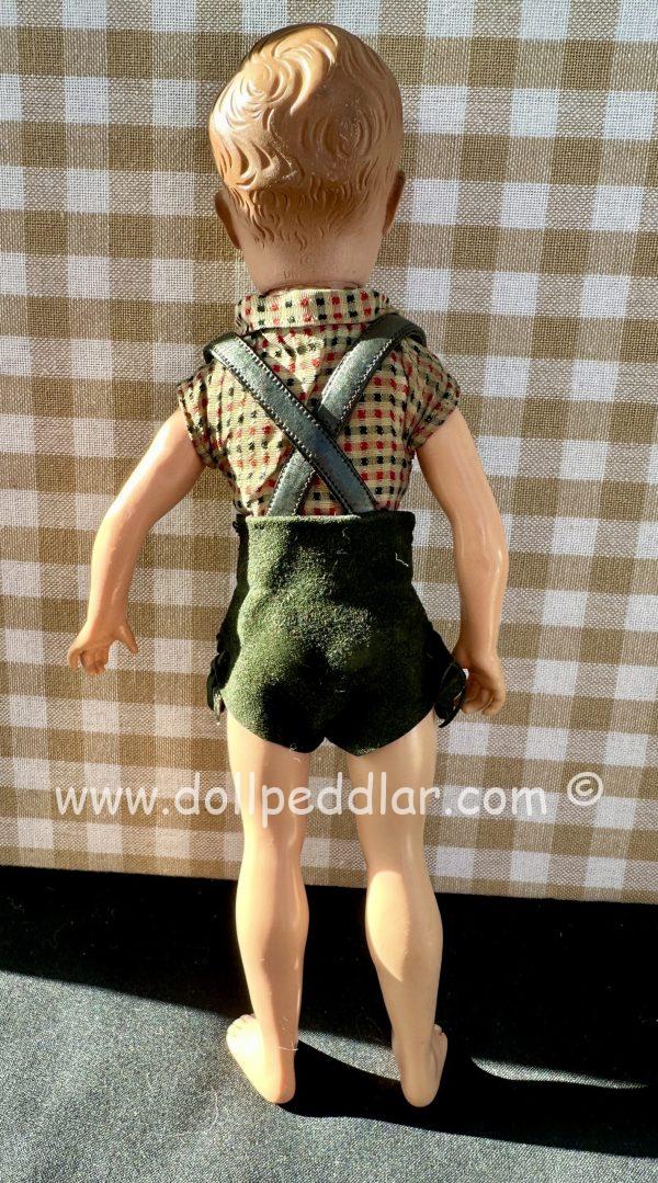 Vintage Uneeda Bob 10.5"  Doll in original Lederhosen Set - Image 6