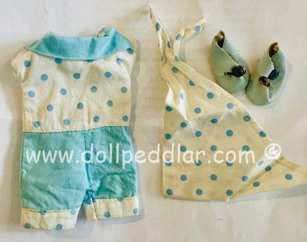 Vintage Vogue Romper with head scarf and shoes*