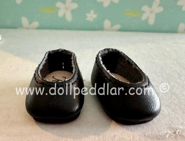 Matte Black ballet flats - fits 8" dolls