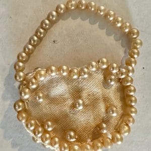 Vintage All Original pearl handbag found with Cissettes for 10″ dolls