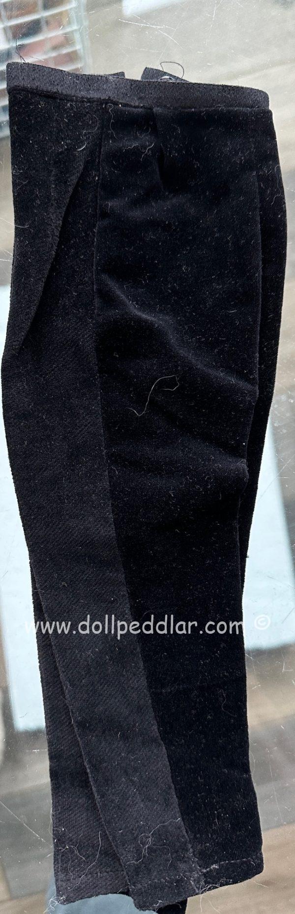 Vintage Black Velveteen Pant Cissy Size Snap Closure
