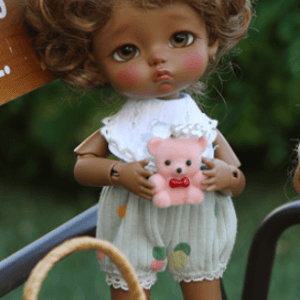 Lati Yellow Three Little Babies ver. Yomi Brown Tan Skin NUDE 16cm