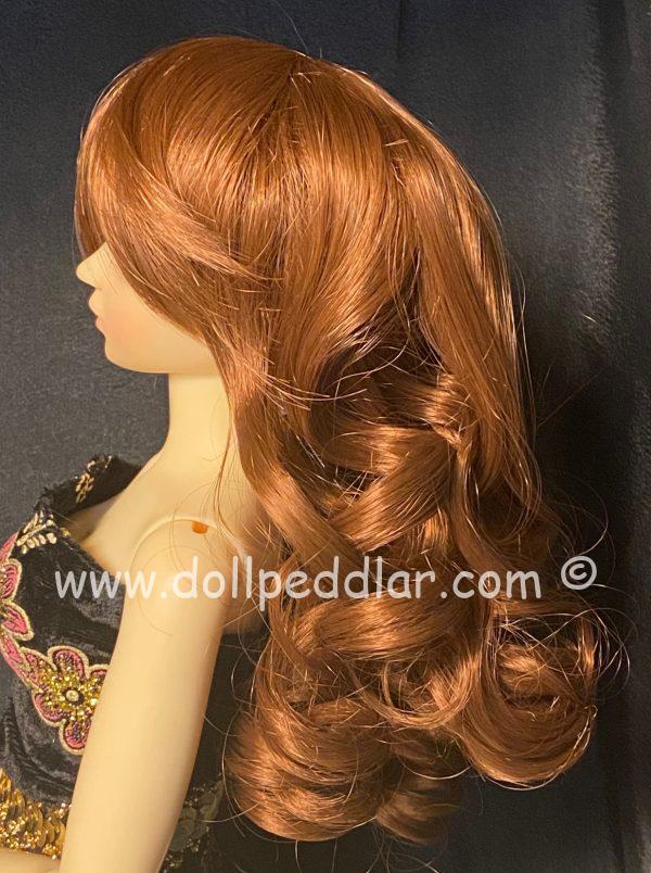 Unidoll Long Curly Auburn Wig with Bangs (Size 9-10) - Image 2