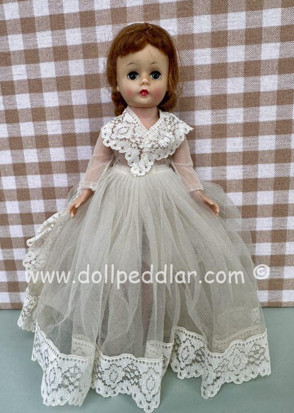 Vintage Madame Alexander Cissette Doll 10" Lace bown with full skirt; portrait collar - Image 2