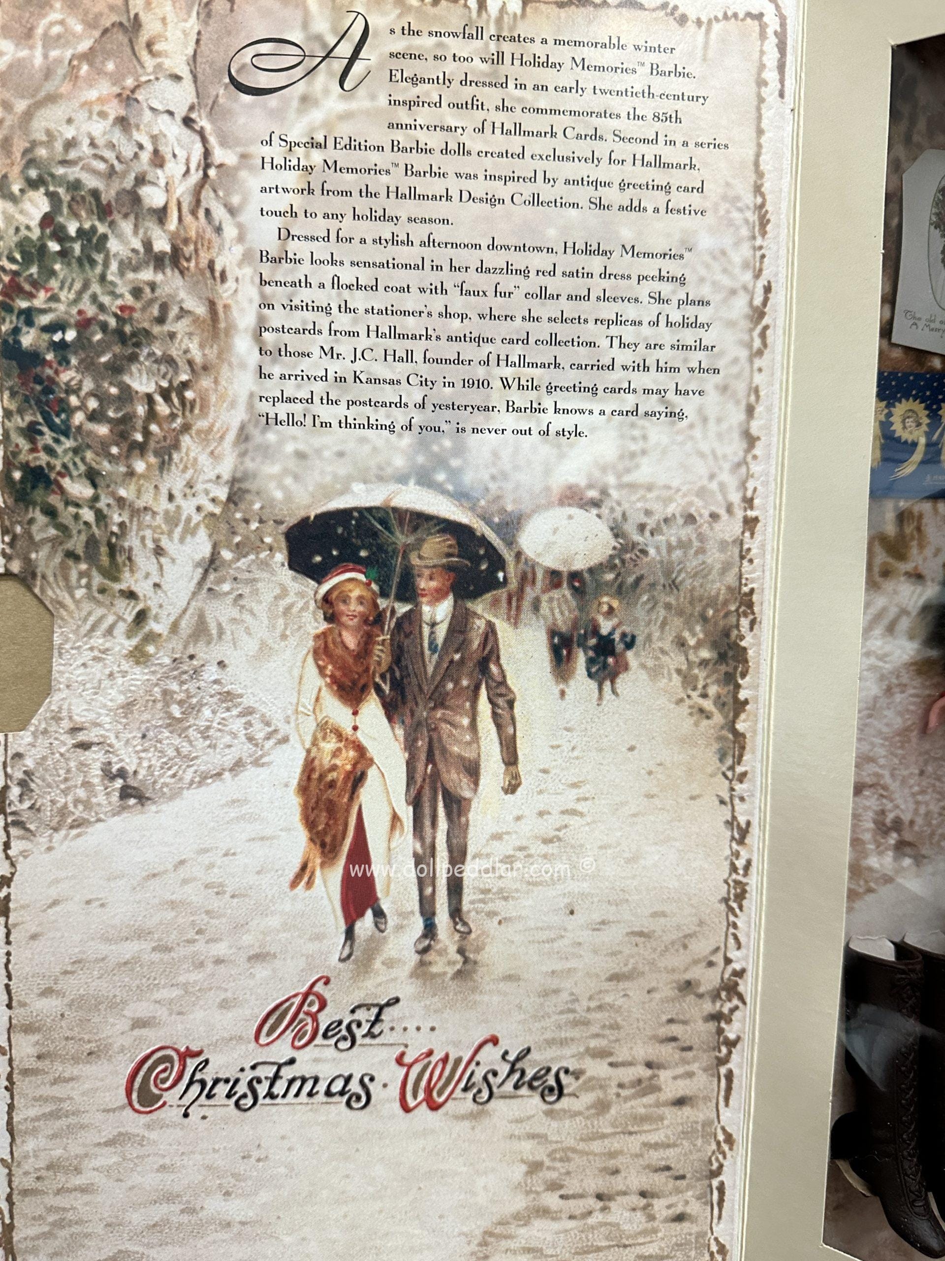 14106 Holiday Memories Barbie NRFB Hallmark Exclusive - Image 3