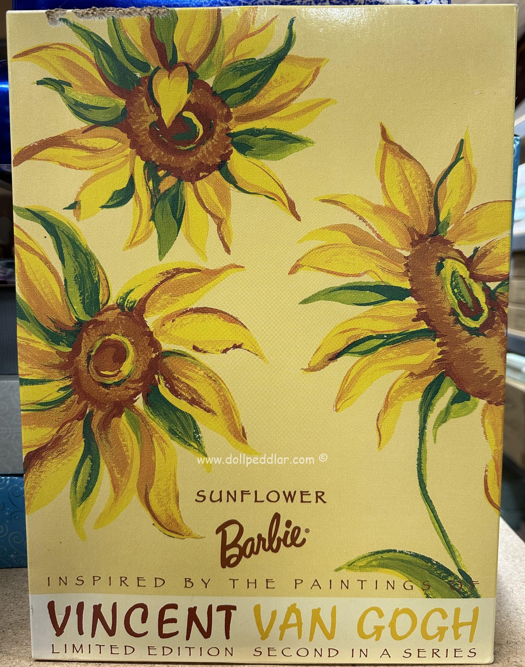 19633S Vincent Van Gogh Sunflower Barbie NRFB - Image 3