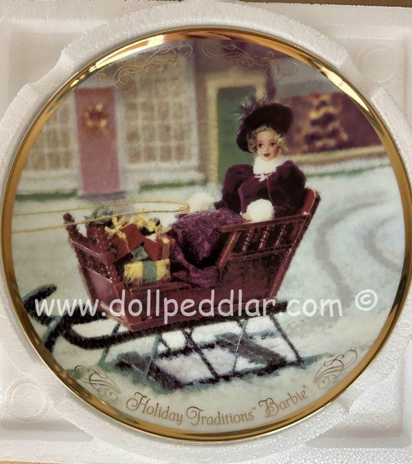 Holiday Traditions Barbie Enesco Plate NRFB