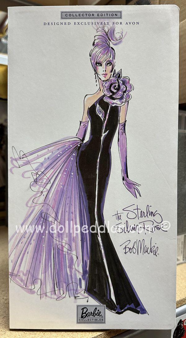 53865 Sterling Silver Rose Barbie by Bob Mackie for Avon NRFB - Image 6