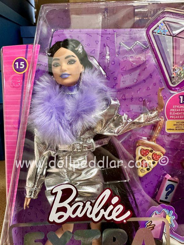 HHN07 Barbie Extra #15 (Black Hair/Silver Jacket & Pet Dalmation) NRFB - Image 7