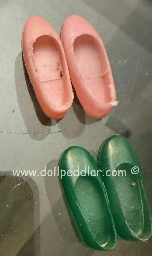 Vintage Francie and Friends Turquoise  Flats marked JAPAN - Image 3