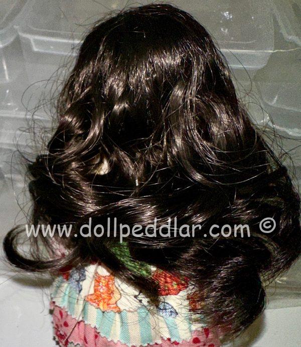 Dark Brown Wig with Bangs & Curls Size 5-6 - Image 3