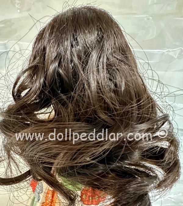 Dark Brown Wig with Bangs & Curls Size 5-6 - Image 4