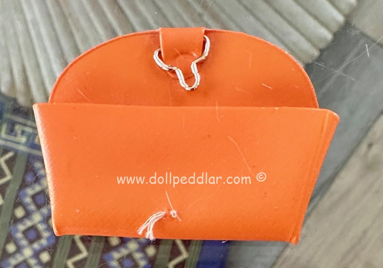 Vintage Mattel Barbie Orange Clutch. Missing gold bead closure