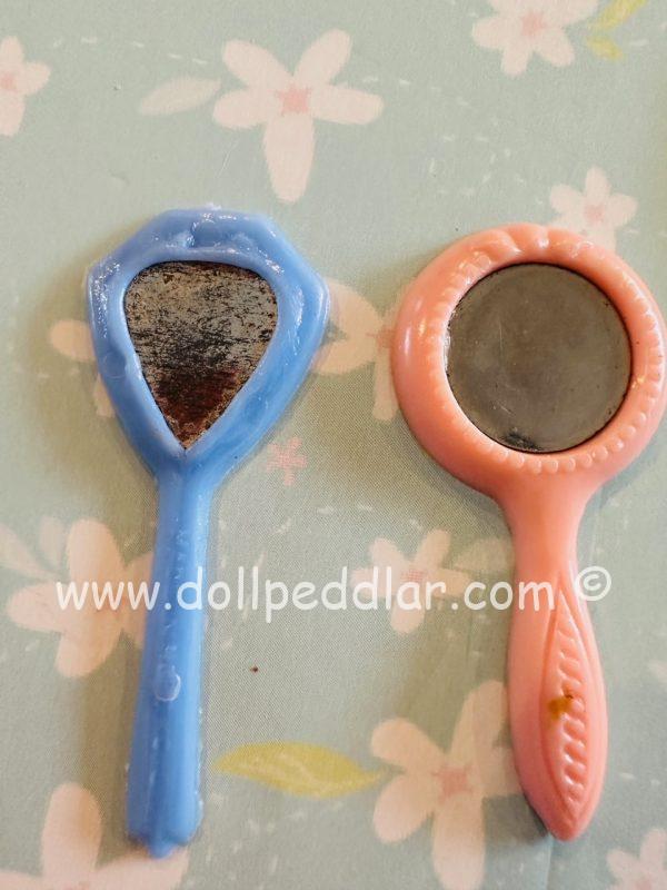 Vintage Vanity Mirror   2.25" length - PINK - Image 2