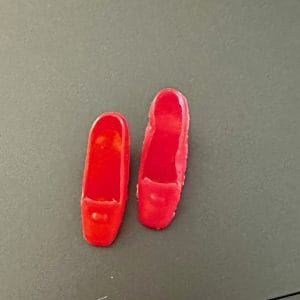 Vintage Barbie Red Pilgrim “Korea” Shoes