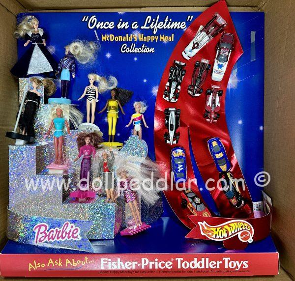 "Once in a Lifetime" Hot Wheels and Barbie McDonalds Happy Meal Collection Display + All Toys