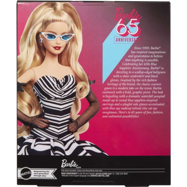 HRM58 65th Blue Sapphire Anniversary Barbie (Signature Collection) - BLONDE - Image 6