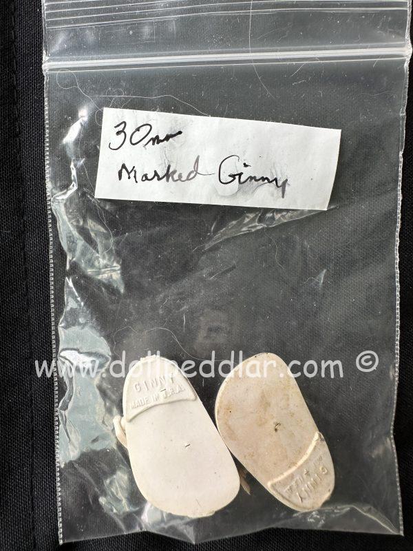 Vintage 30mm White Strapped Ginny Shoes - Image 6