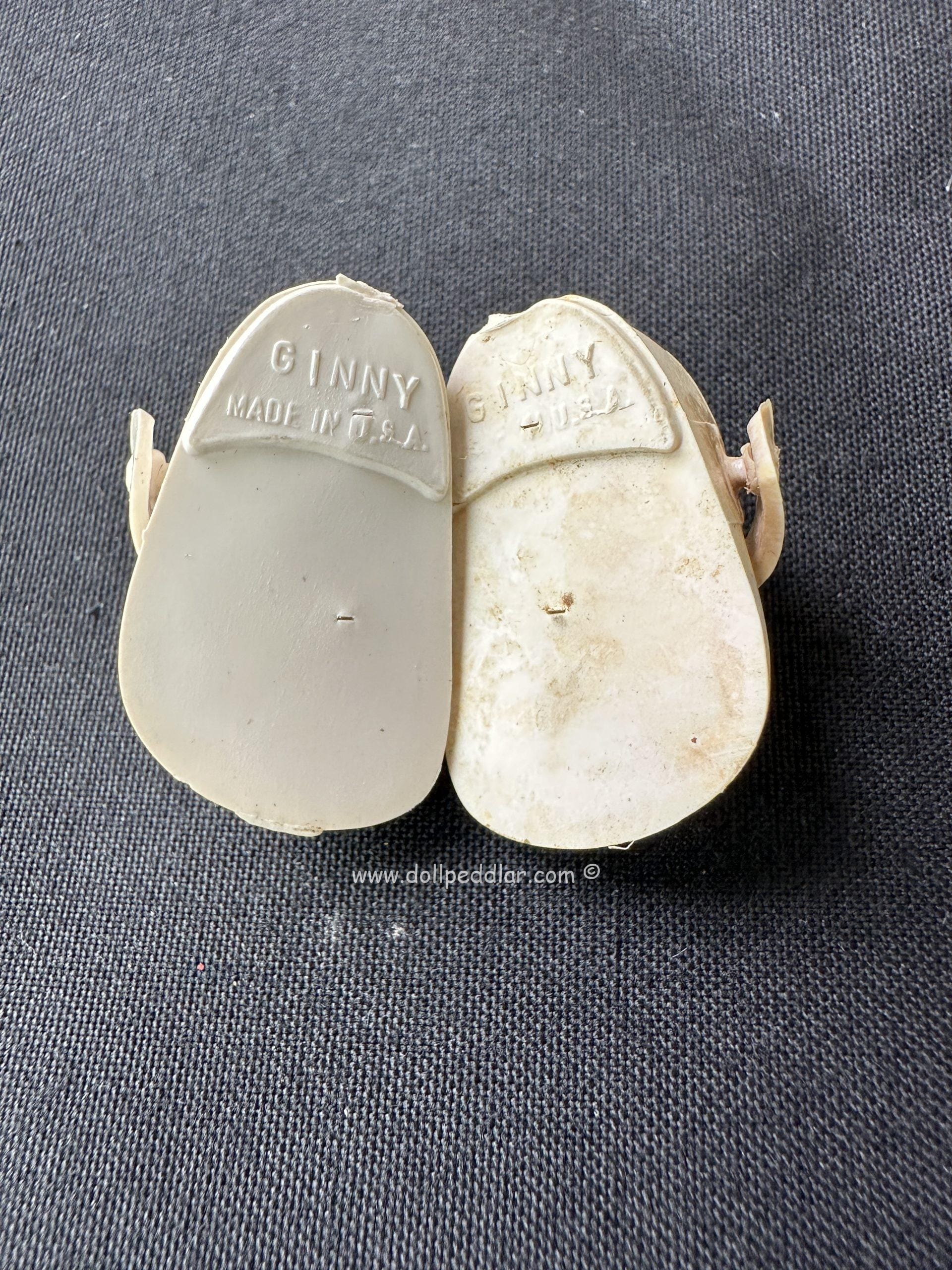 Vintage 30mm White Strapped Ginny Shoes - Image 2