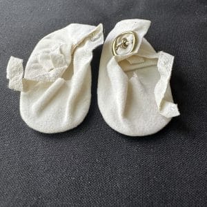 60mm White Baby Doll Slippers